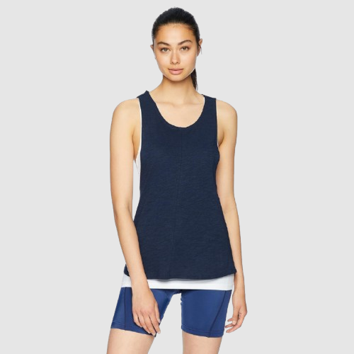 Glide Flow Mesh Panel Tank Women’s Studio to Street Look - Image 2